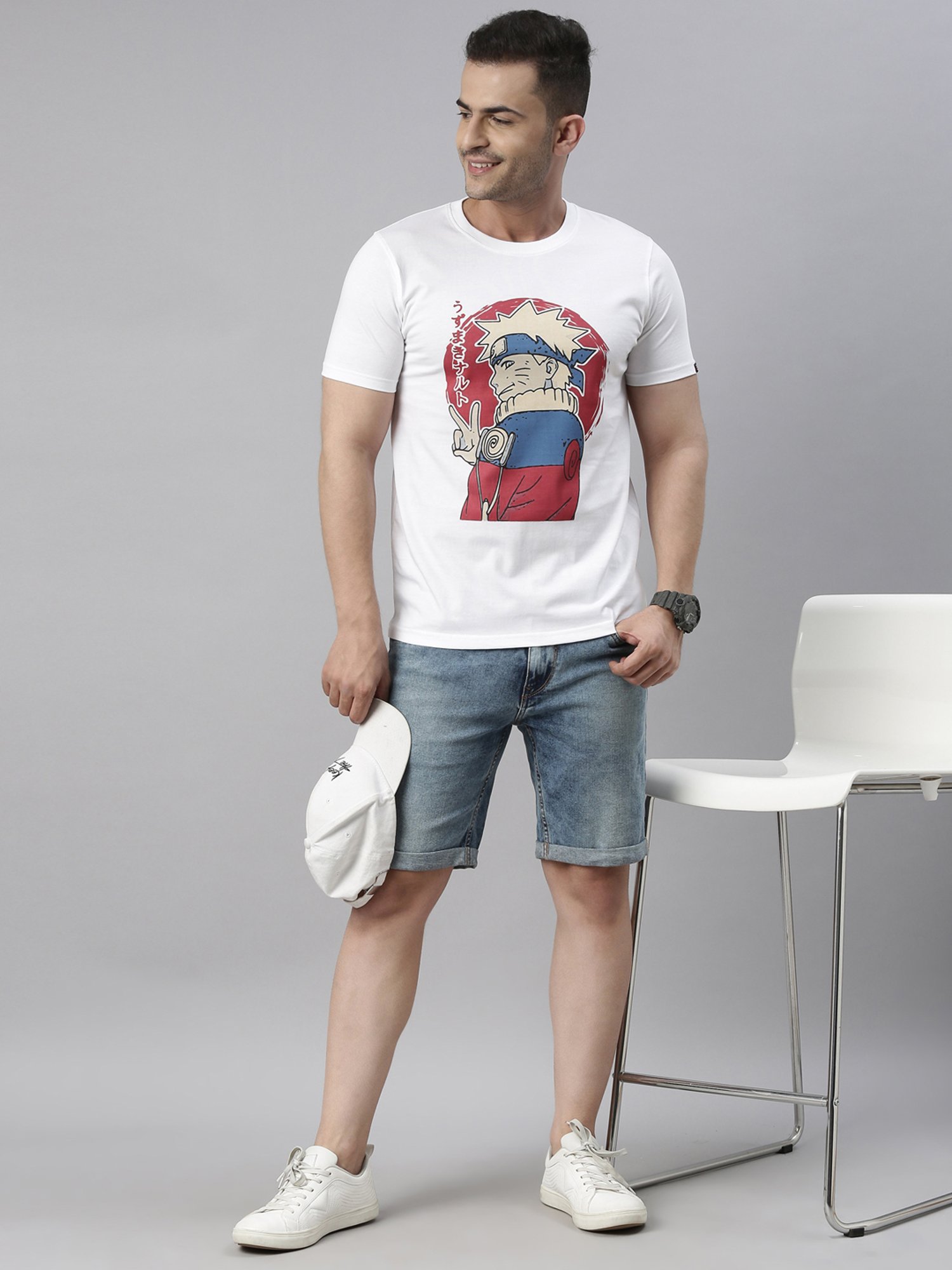 Bushirt White Cotton Crew T-Shirt