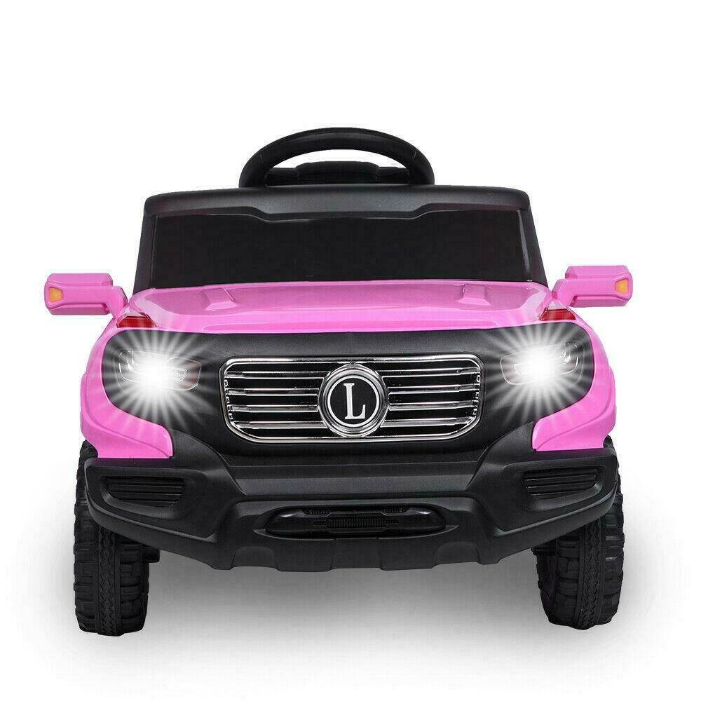 Kids Ride on Car Toys 3 Speed Rechargeable Battery Music Light w/ Remote Pink US