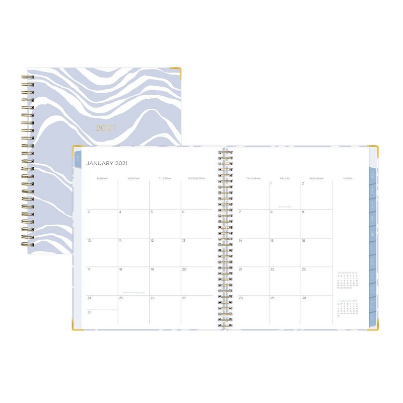 2021 Planner 7" x 9" Hard Cover Daily/Monthly Wirebound Shore Peri - Kelly Ventura