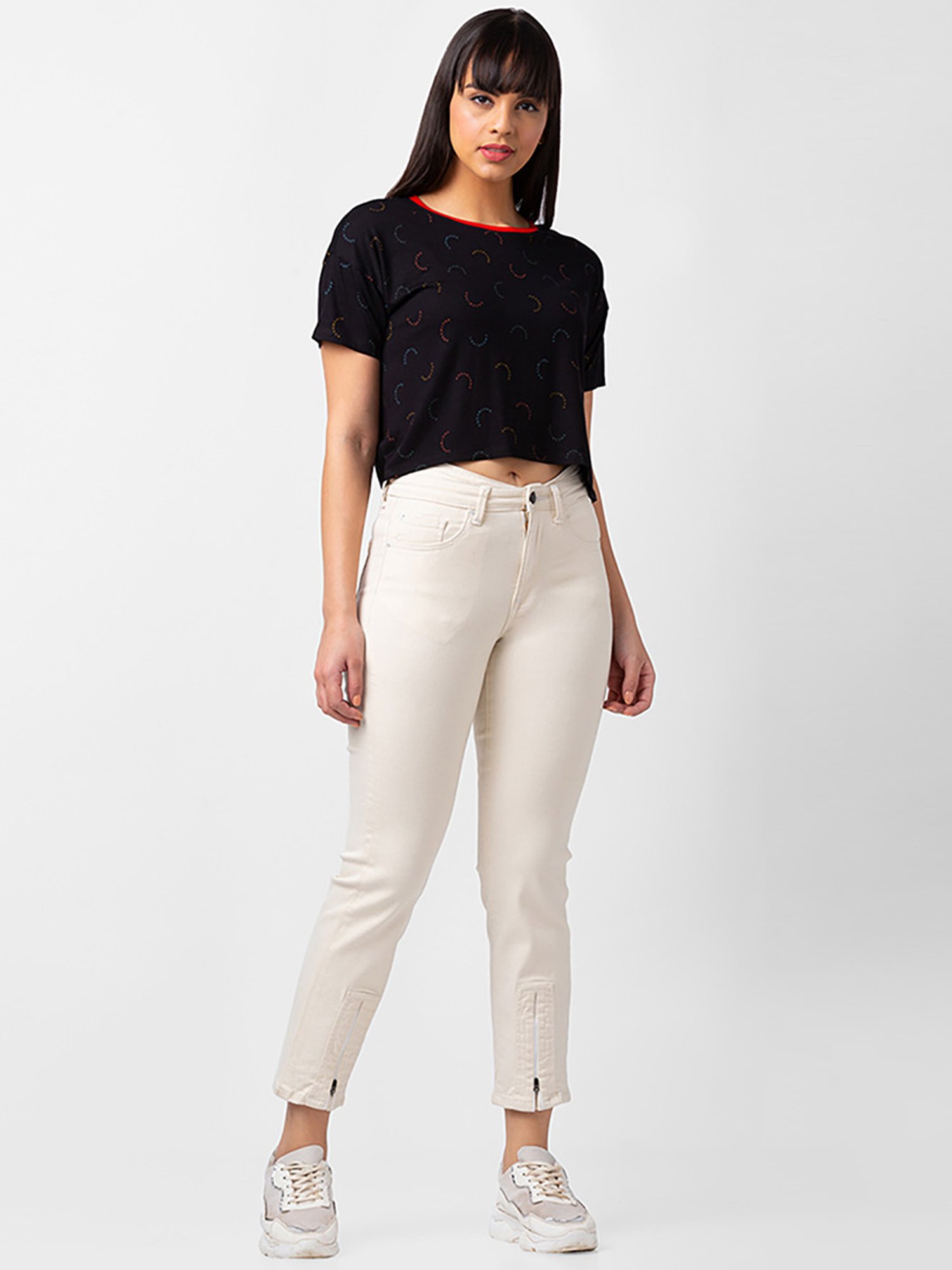 Spykar Black Printed Top