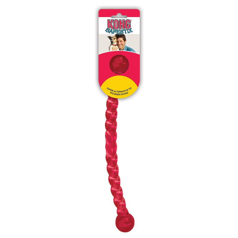 KONG Safestix Fetch & Tug Dog Toy - Red - Small