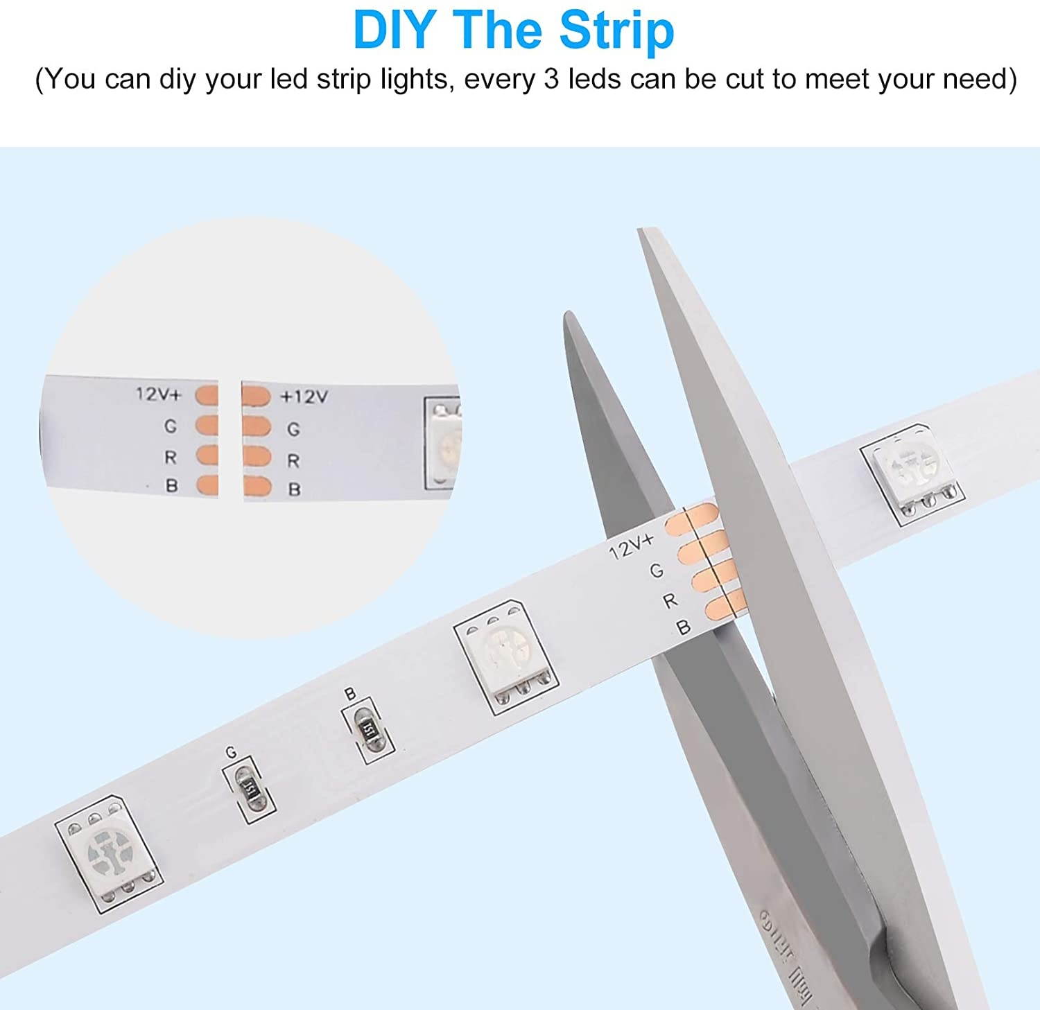 20ft Led Lights for Bedroom CNTOO Led Lights Strip Music Sync Color Changing RGB 5050 Led Strip Lights with Remote for Bedroom Party Home Decoration20Ft