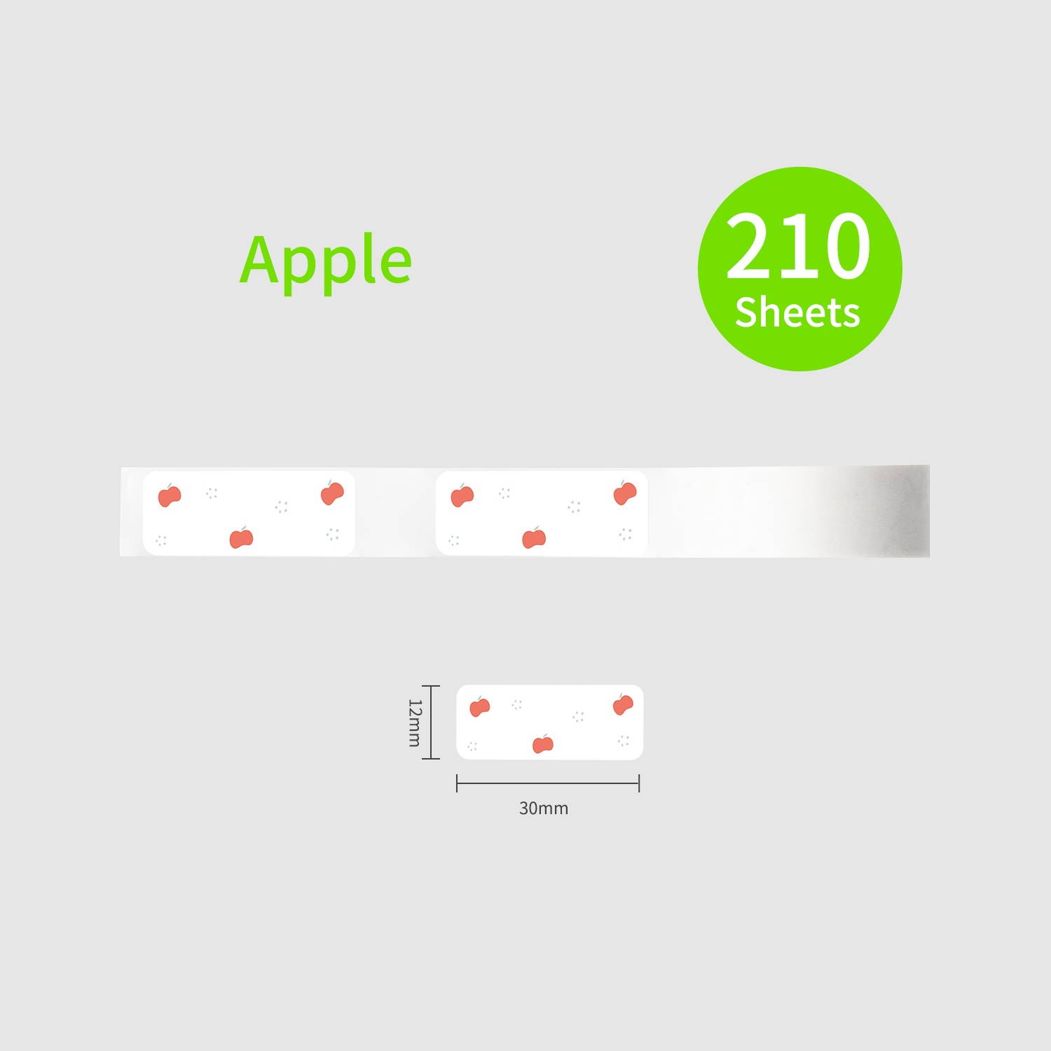 Aibecy Colorful Label Paper Self-Adhesive Thermal Paper Roll 12*30mm 210sheets/roll Compatible with Phomemo D30 Thermal Printer for Home Office Organization