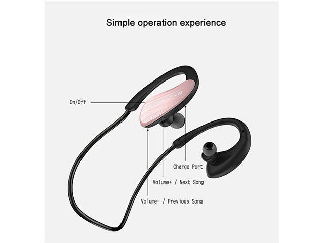 AutofeelSunriseoffice Wireless Bluetooth Earphone Headset Headphone With Mic 3D Bass Stereo Neckband Sport NFC Fast Pairing Earbuds For Mobile Phone iPhone Xiaomi Samsung