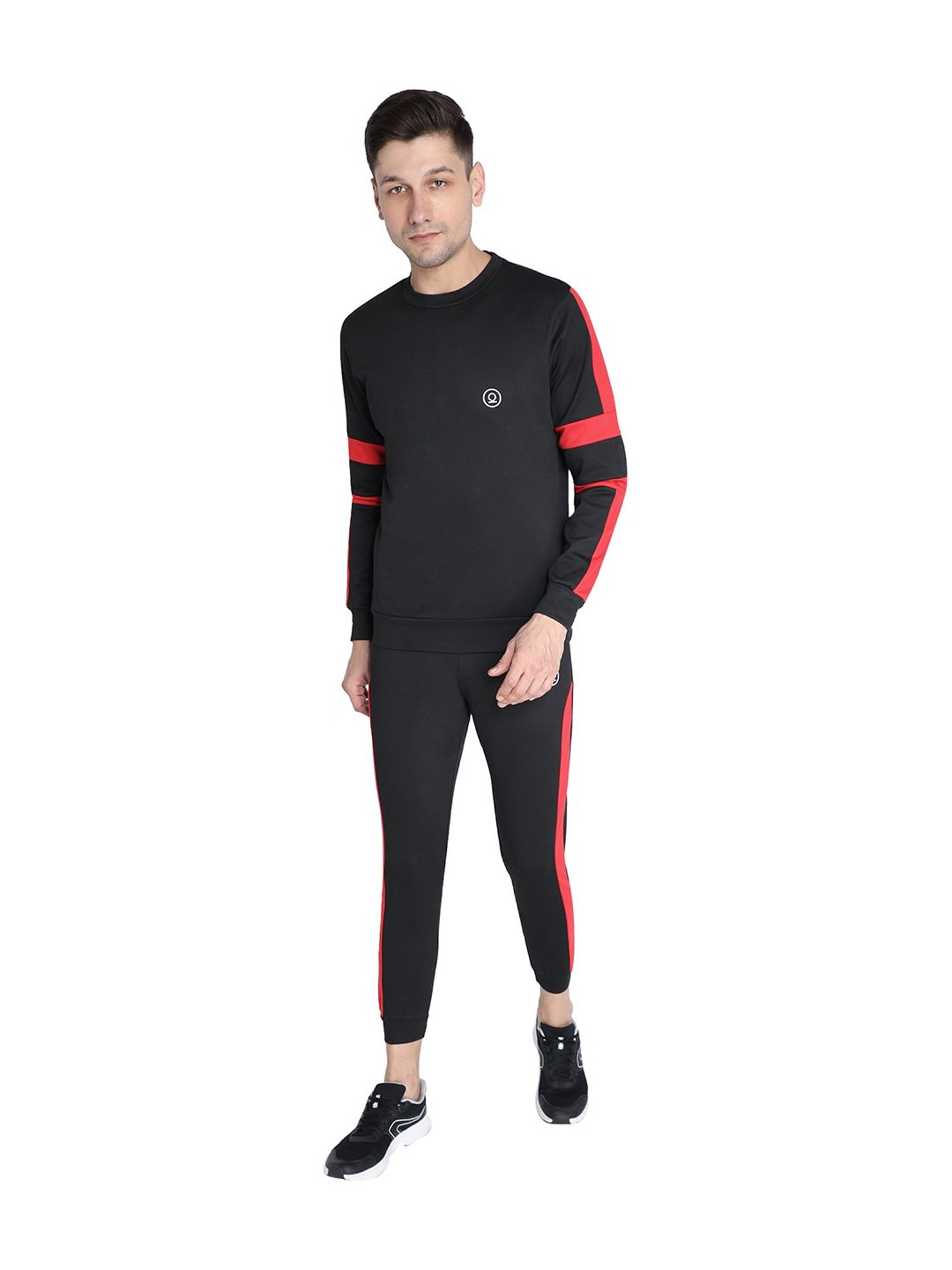 Chkokko Black & Red Full Sleeves Tracksuit