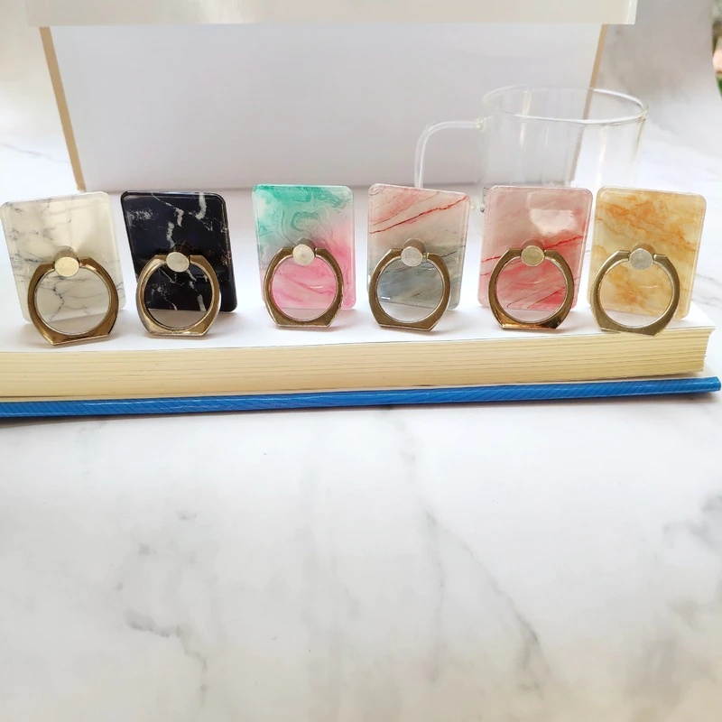 Phone Holder Best Grip Stand Flash Drilling Marble Bracket Mobile Phone Holder Ring Stand Flexible 3D Expanding Tablets Mount