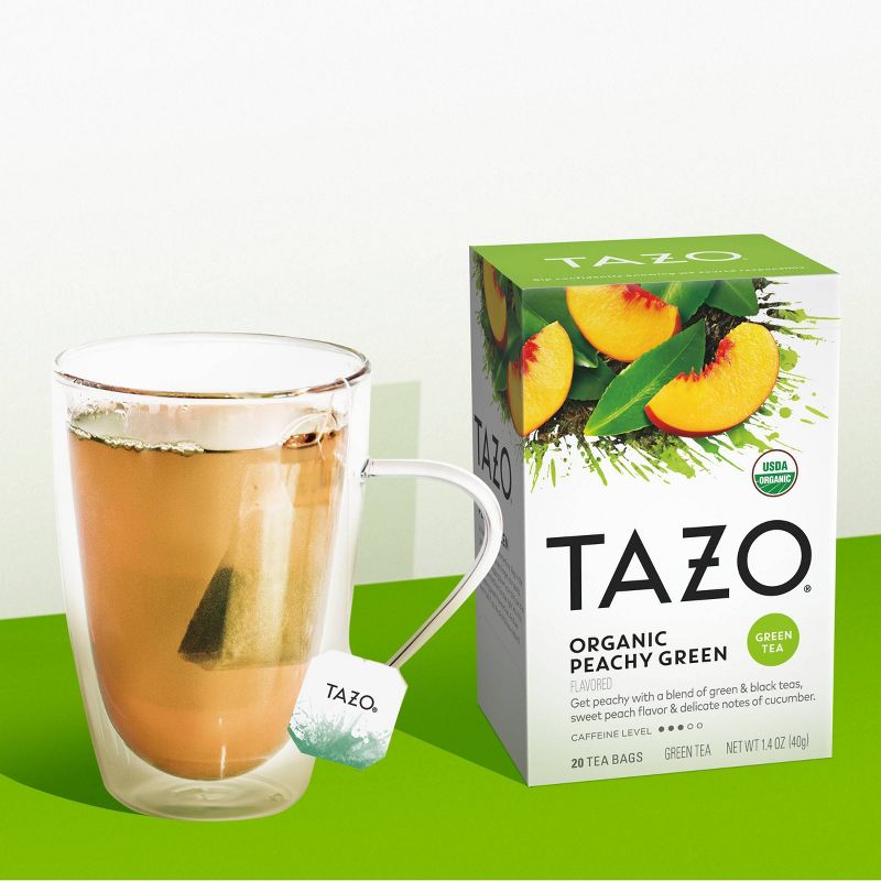 Tazo Organic Peachy Green Tea - 20ct