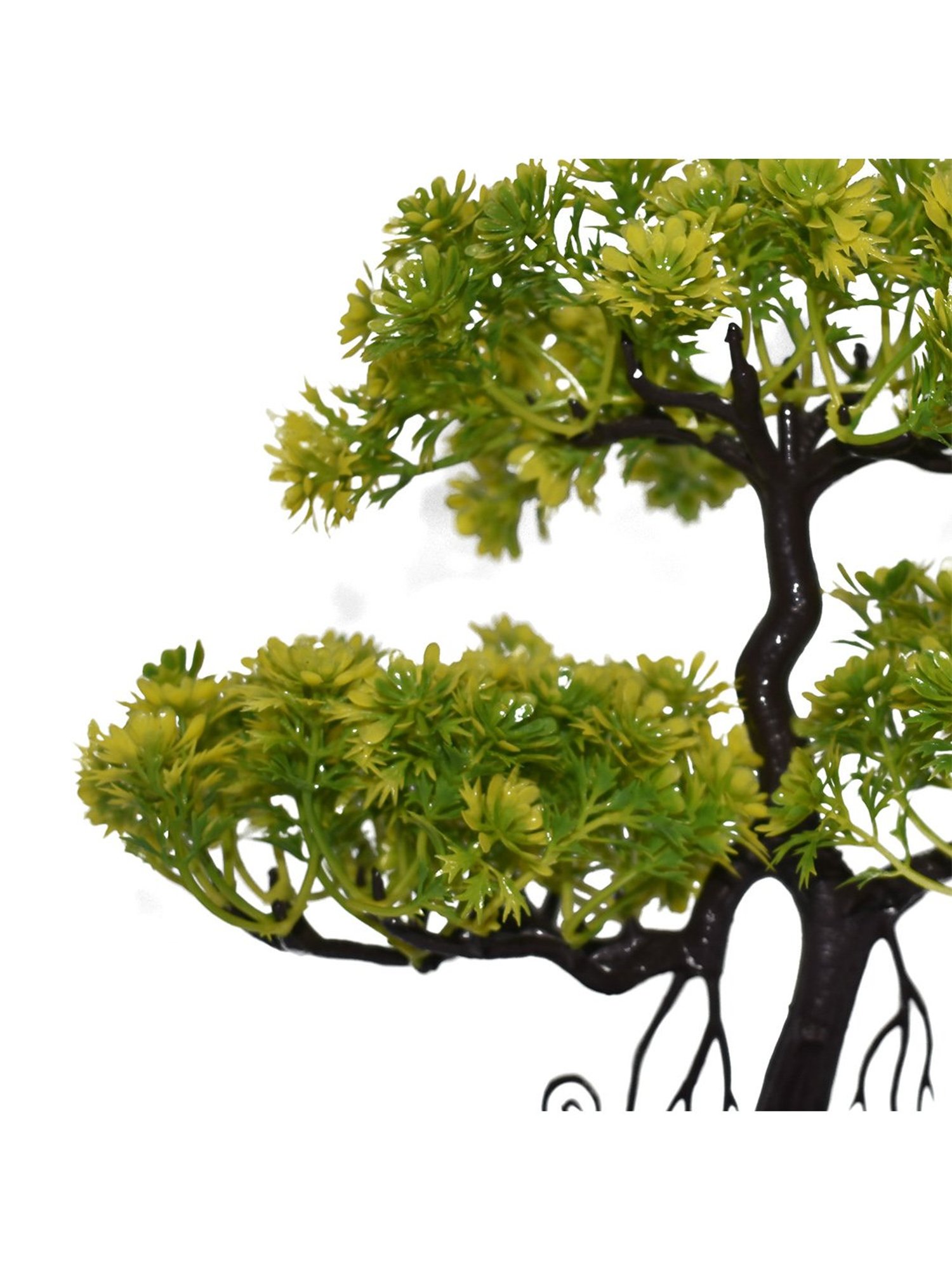 Amflix Yellow Artificial Bonsai Plant With Pot