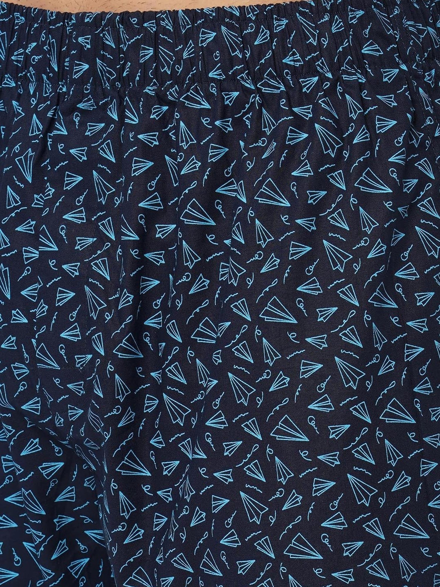 Fitz Navy Printed Cotton Boxers