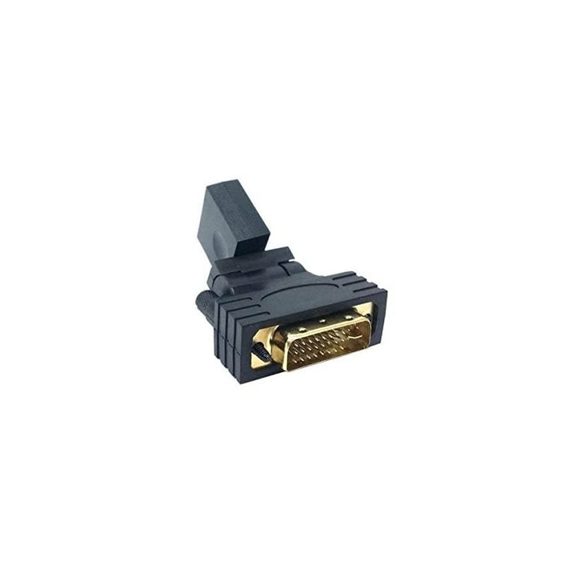 HDMI to DVI Adapter Rotate 360 Degree Female to Male Gold Plating Adapter HDMI to DVI Gold Connector Onverter Adapter for Multimedia
