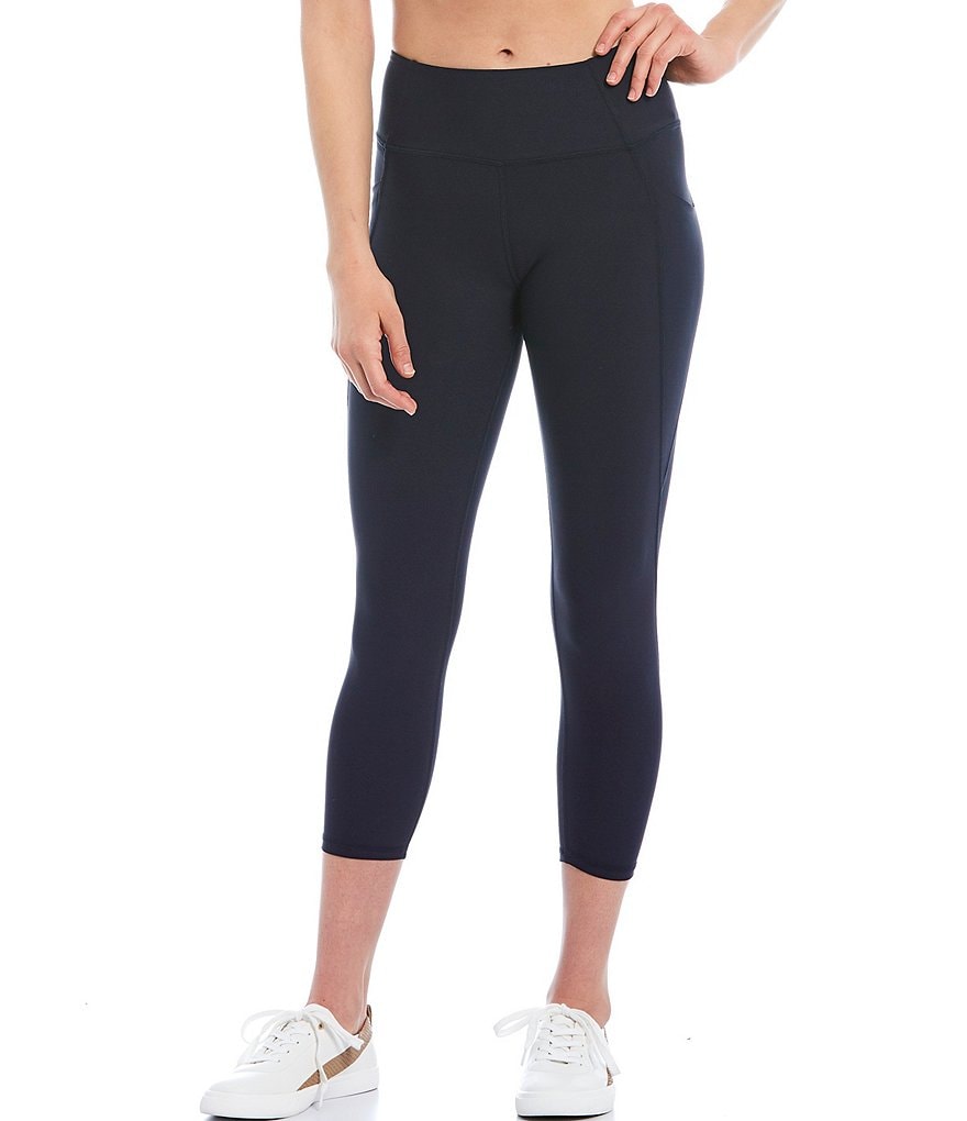 Kinesis Mid Rise Moisture Wicking Side Pocket Crop Leggings