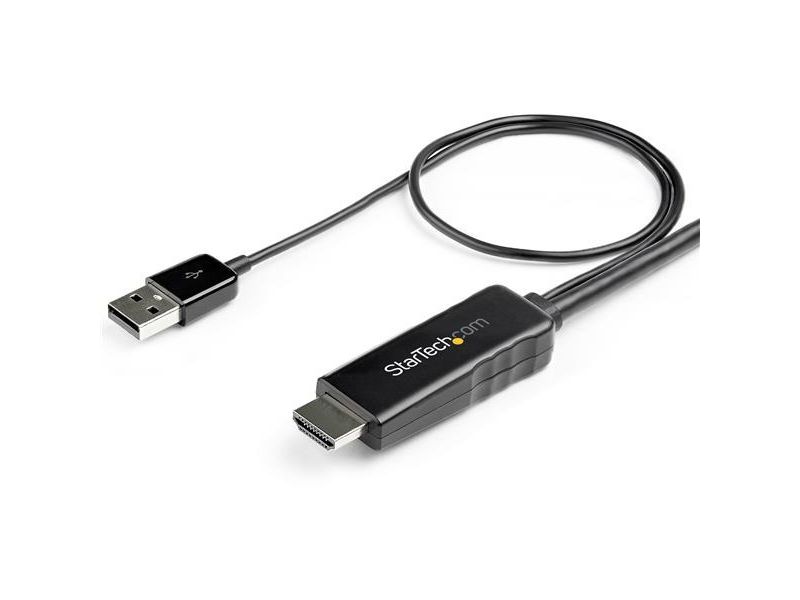 StarTech.com 6ft (2m) HDMI to DisplayPort Cable 4K 30Hz - Active HDMI 1.4 to DP 1.2 Adapter Cable with Audio - USB Powered Video Converter