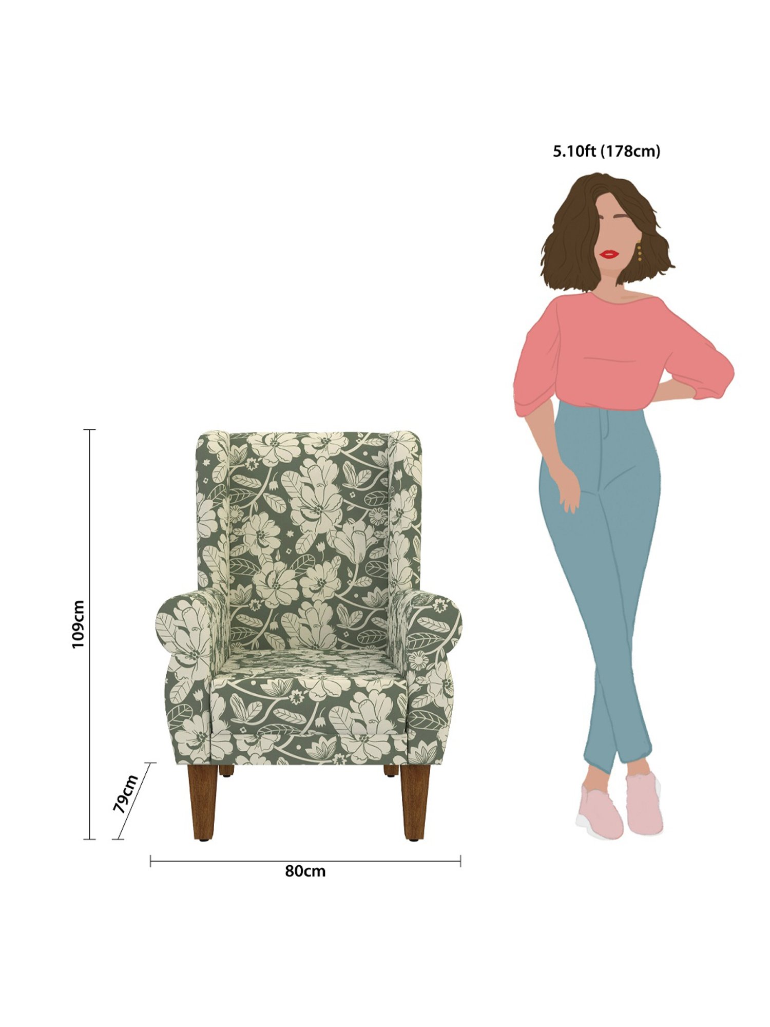 Durian Melania Cigar Brown Fabric Rocker Chairs