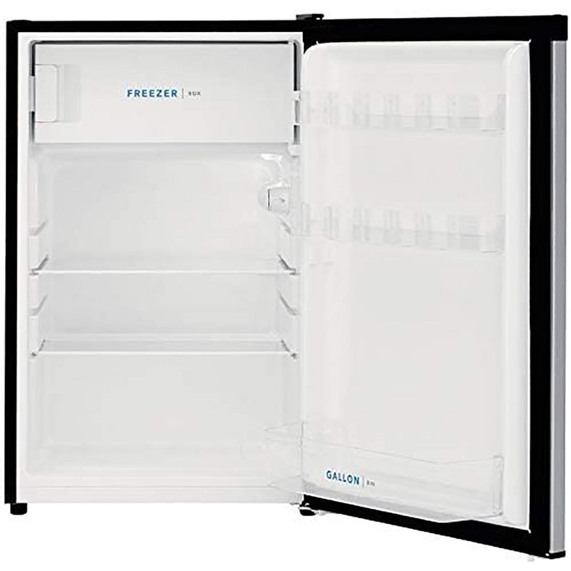 Frigidaire FFPE4533UM 4.5 Cubic Foot Freestanding Compact Indoor Mini Refrigerator, Silver (Certified Refurbished)