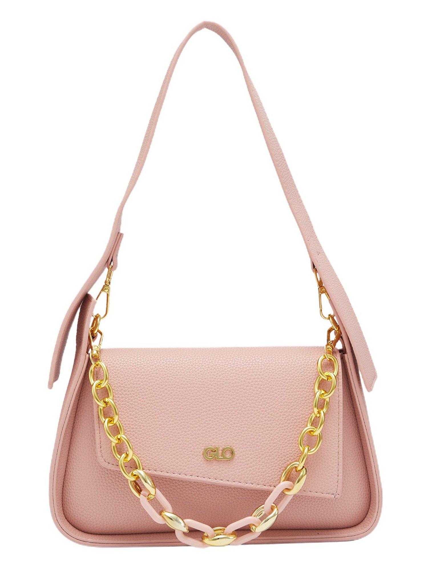 Globus Women Pink Textured Vegan Leather Handheld Bag