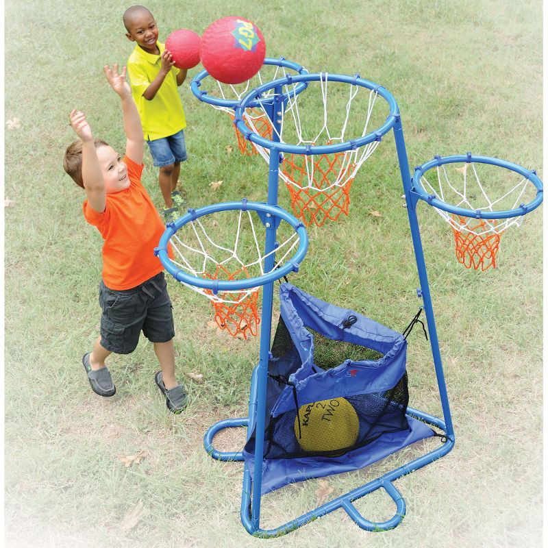 Children's Factory 4 Ring Basketball Stand With Storage Bag
