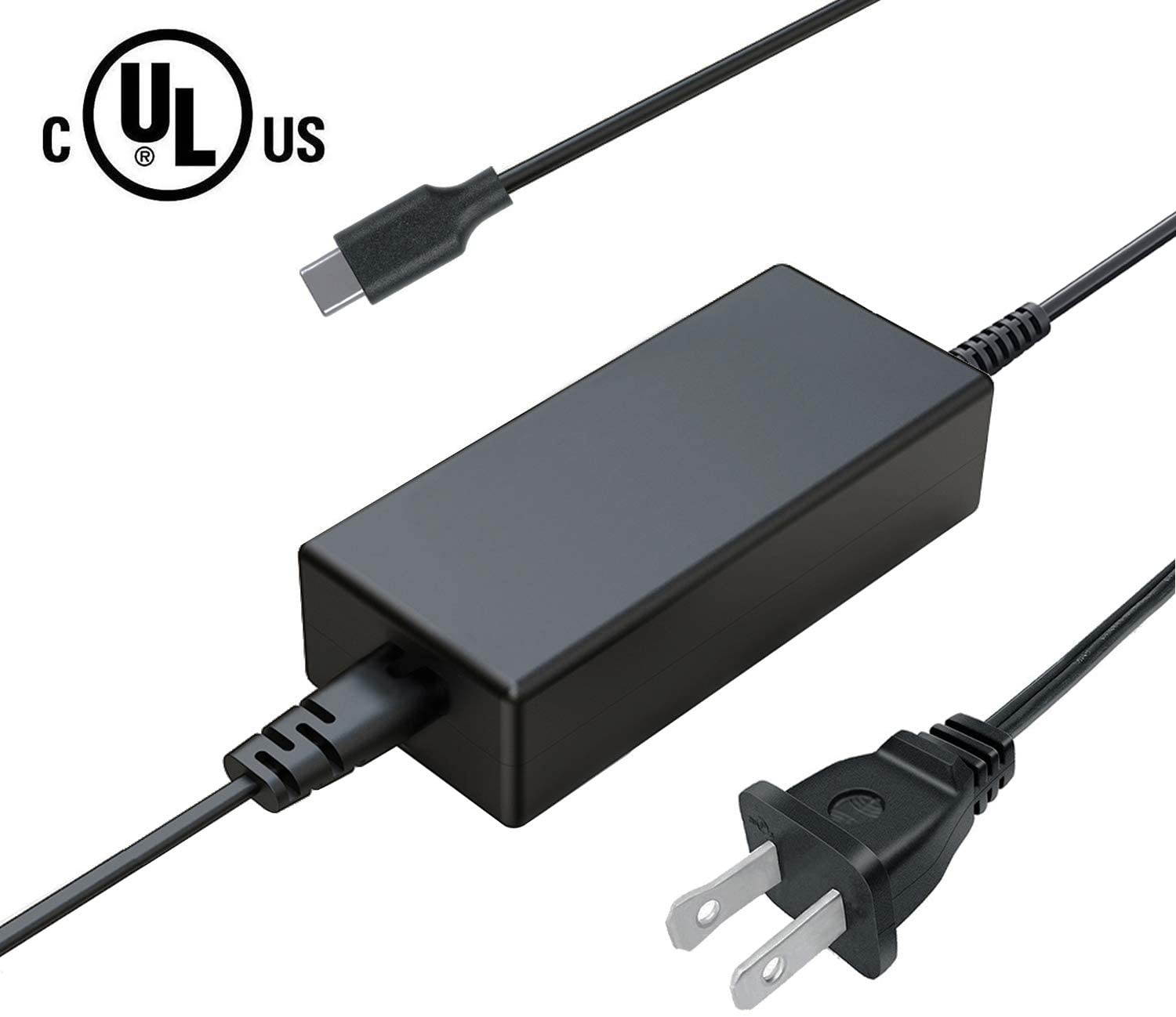 Saireed UL Type C Charger for Samsung Chromebook Plus XE513C24-K01US,V2 XE521qab-k01us XE520QAB-K01US XE520QAB-K02US XE520QAB-K03US,LTE XE525QBB-K01US Laptop Power Supply USB C Adapter 12Ft Cord