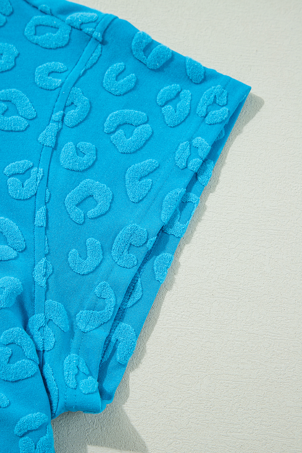 Green Solid Color Quilted Long Sleeve Top and Wide Leg Pants Set