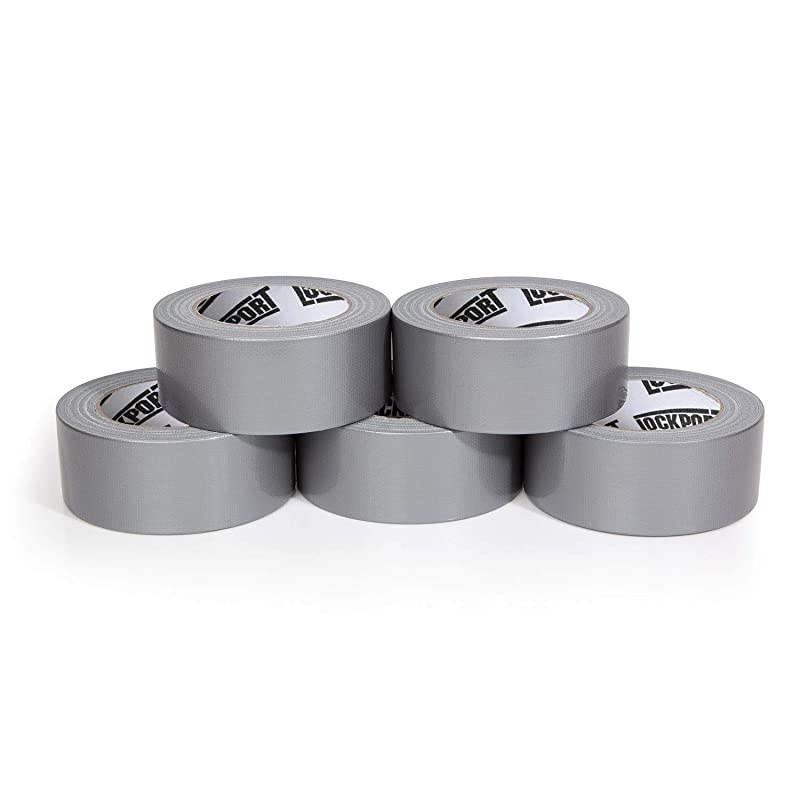 Duty Silver Duct Tape - 5 Roll Multi Pack - 30 Yards x 2 Inch - Strong, Flexible, No Residue, All-Weather and Tear by Hand - Bulk Value for Do-It-Yourself Repairs, Industrial, Professional Use