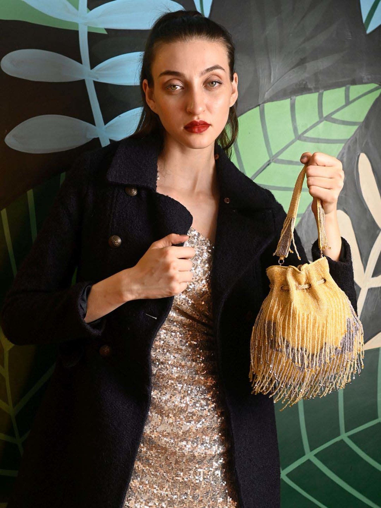 Call It Spring Silver Embellished Potli