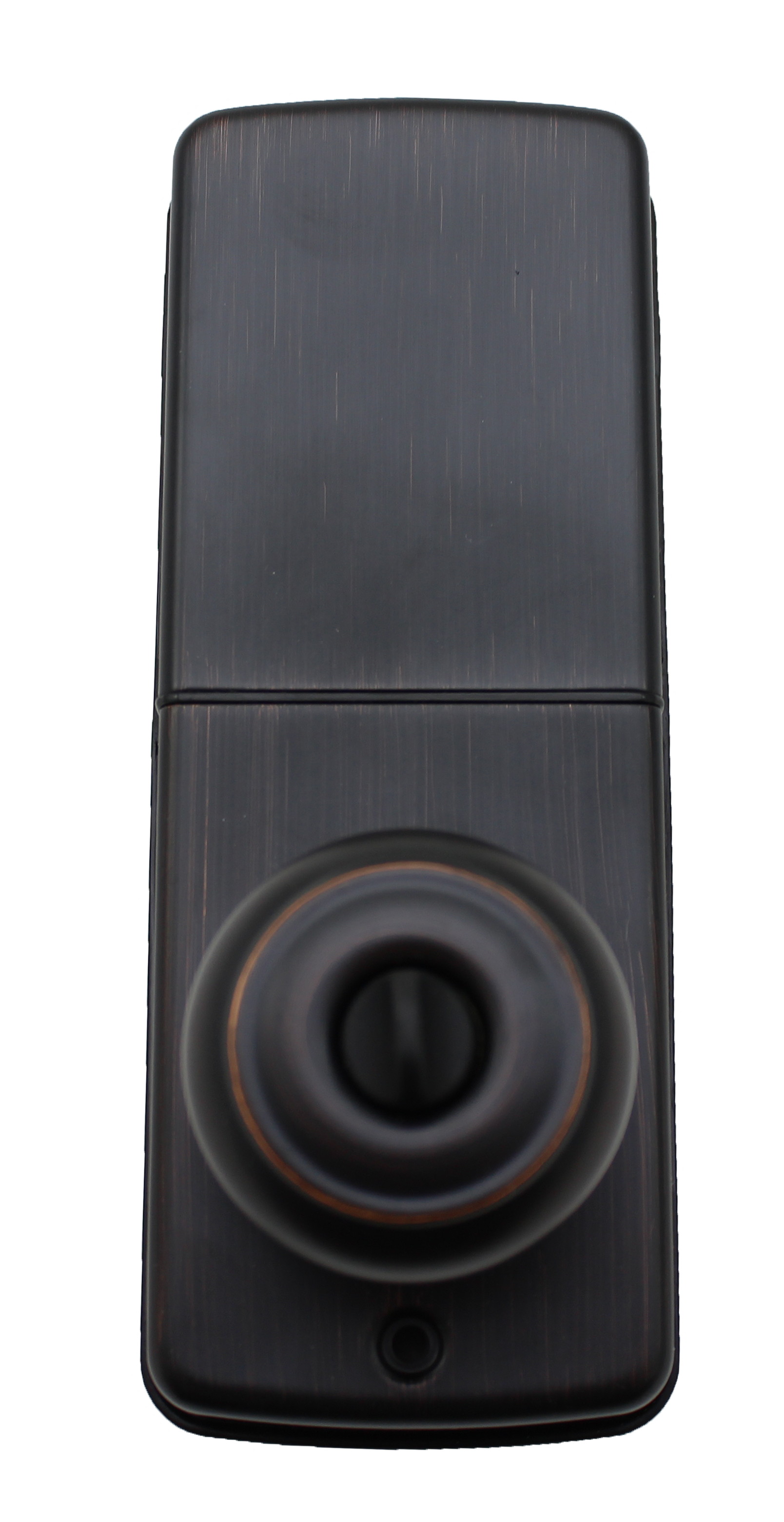 LockeyUSA E930AB Electronic Push Button Digital Door Lock, Access Control, Combination, Remote Capable, Keyless Knob Lock with Keypad Access in Antique Brass