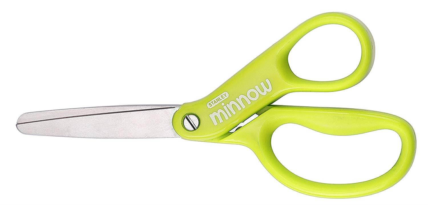 Stanley Removable 4 Cup Scissor Caddy and Minnow  5-Inch Pointed Tip Kids Scissors, 24 Pack (SCICAD-PT24)