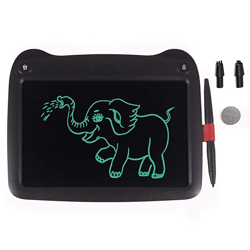 9 inch Writing ampDrawing Board Doodle Board Toys for Kids  Birthday Gift for 45 Years Old Kids LCD Writing Tablet with Stylus Smart Paper for Drawing Writer sBlack