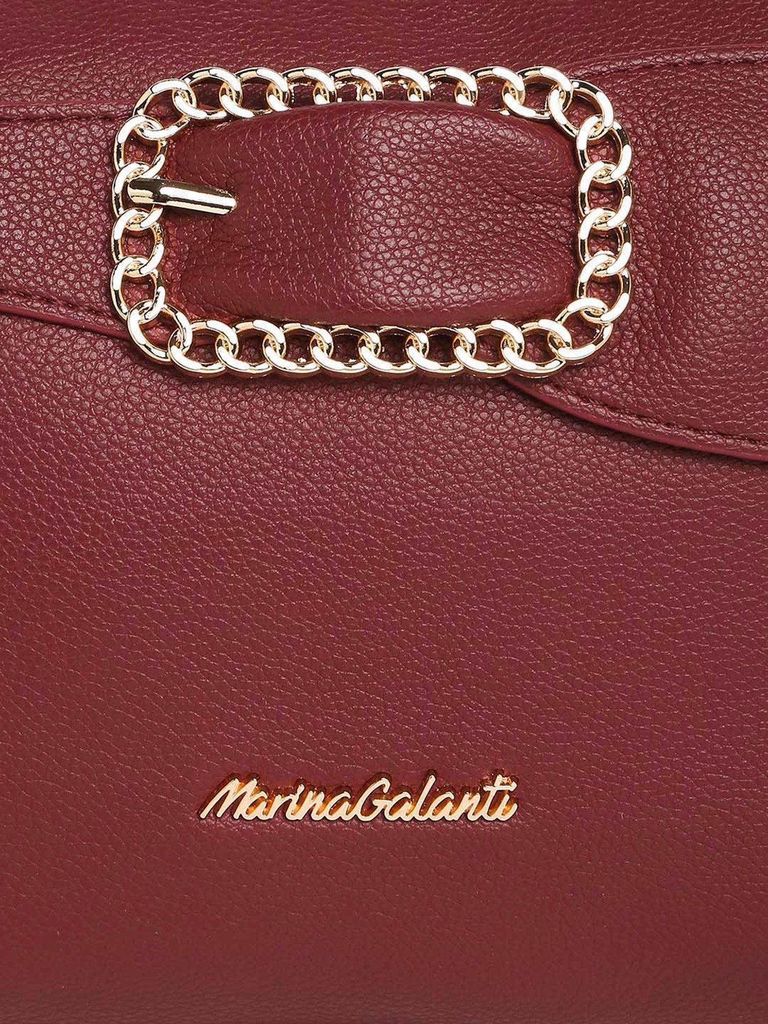 Marina Galanti Maroon Solid Medium Sling Handbag