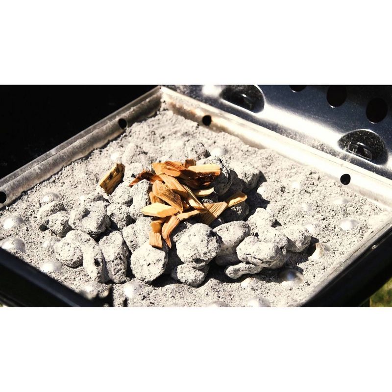 Americana Swinger 4101 Charcoal Grill with Side Table - Red - Meco