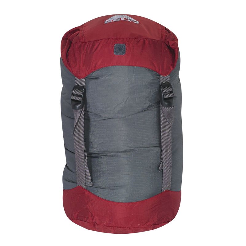 Kelty Outdoor Hiking and Camping Heavy Duty Compression Stuff Sack with Quick Release Buckles, Medium, Rhubarb Red