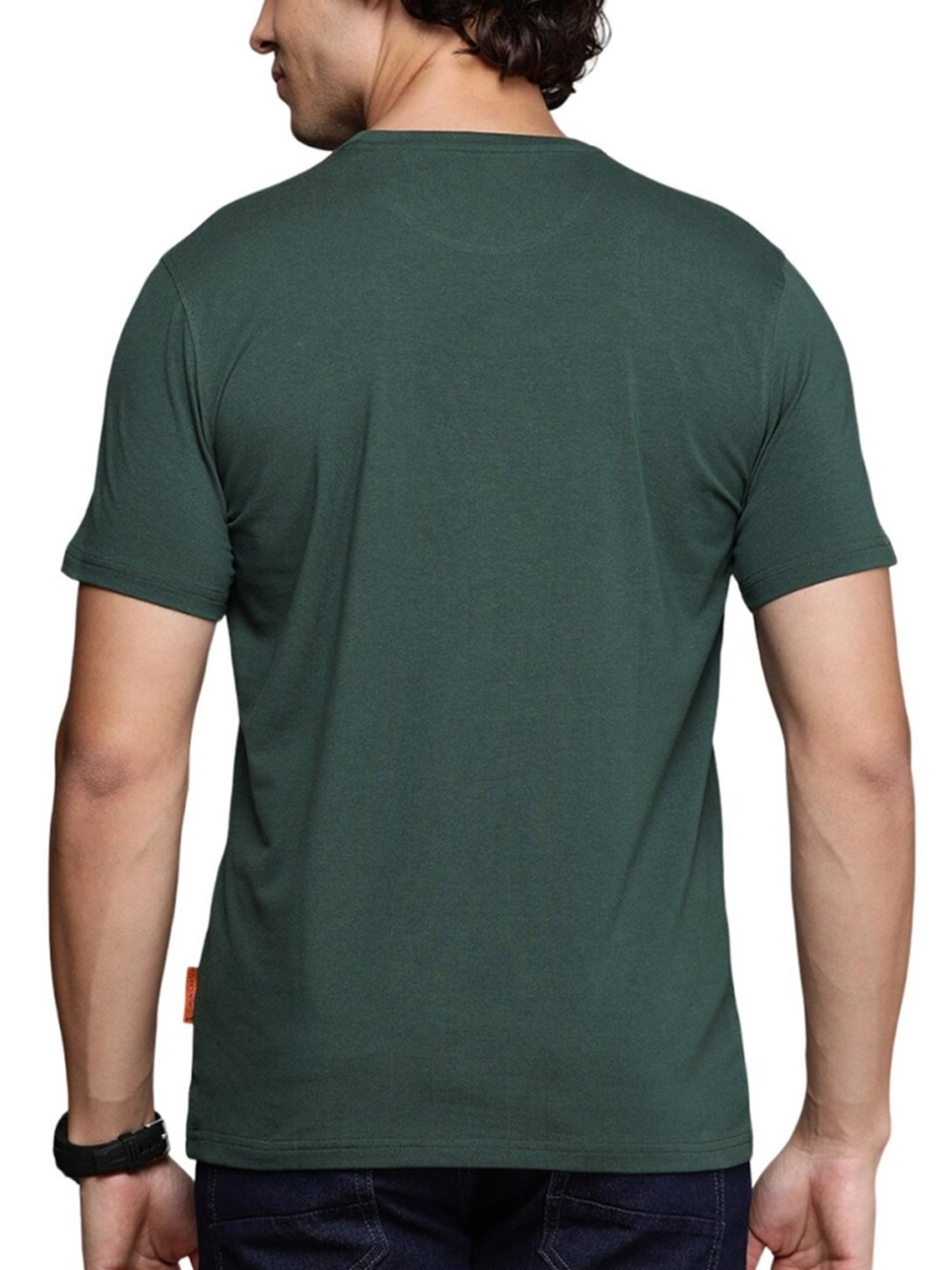 Simon Carter London Green Printed Slim Fit T-Shirt