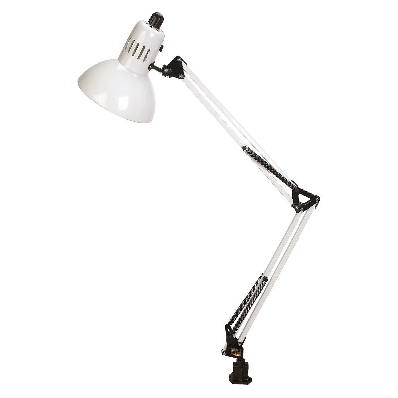 Lite Source Swing-Arm 1 Light Desk Lamp White - Lite Source