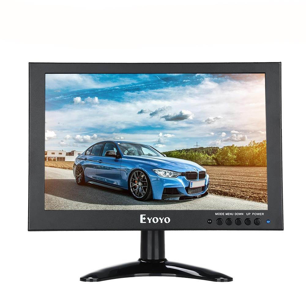 Eyoyo 10" IPS LED Screen HD 1280*800 VGA AV HDMI LCD Monitor for Home CCTV Camera DVD PC FPV