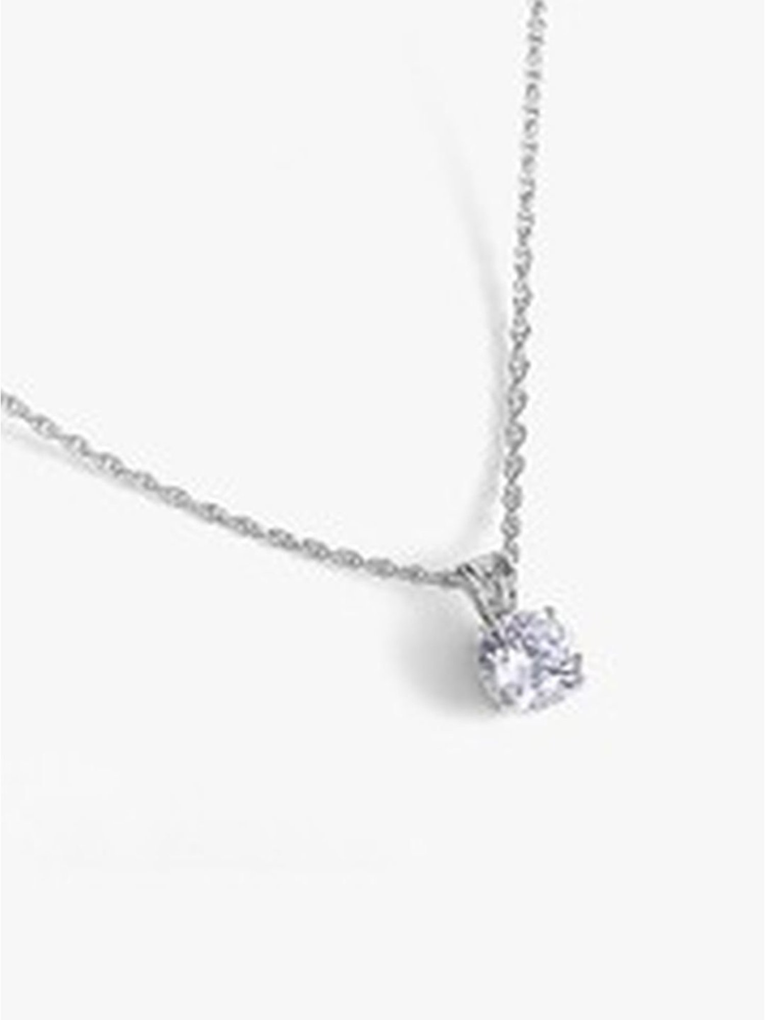 March by FableStreet 92.5 Sterling Silver Minimal Zircon Pendant for Women