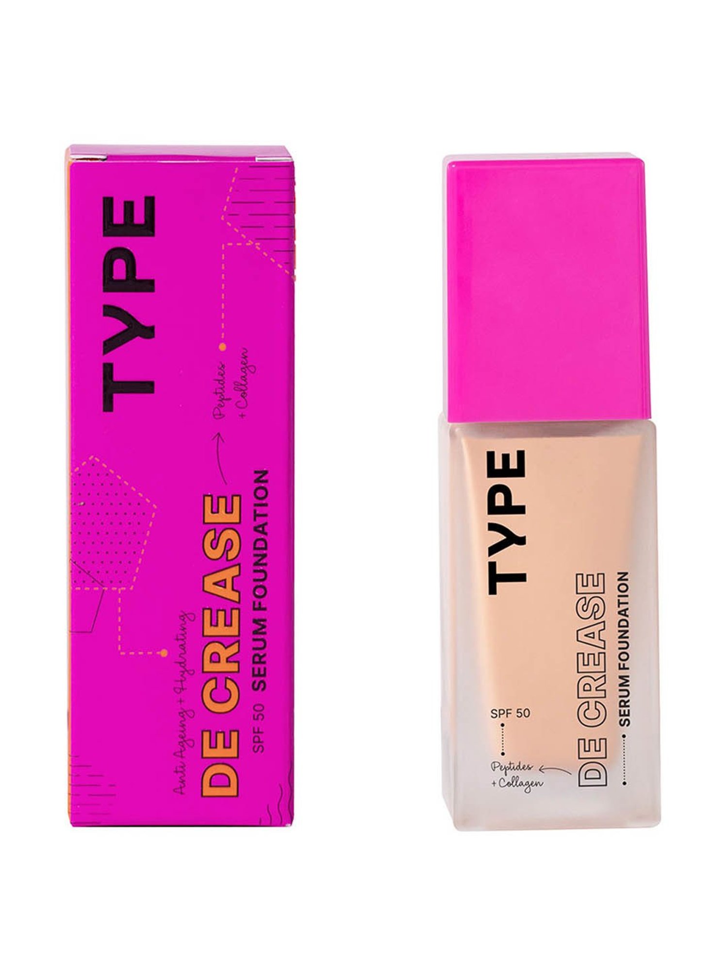TYPE BEAUTY Decrease SPF 50 PA ++++  Serum Foundation Peanut - 30 ml