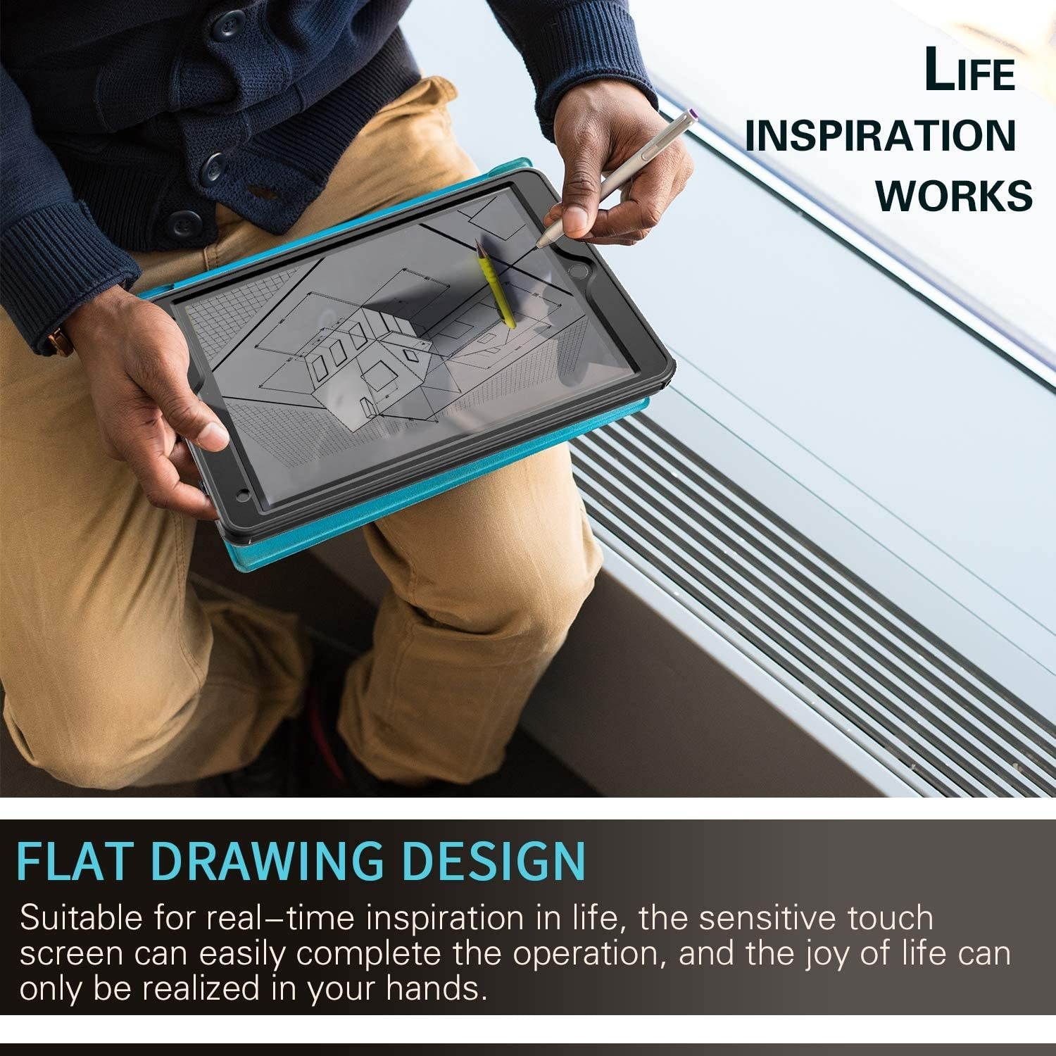 Waterproof Protective Case with Built-in Screen Protector ShockAbsorbing Bumper Dustproof Submersible FullBody Case for iPad 10.2