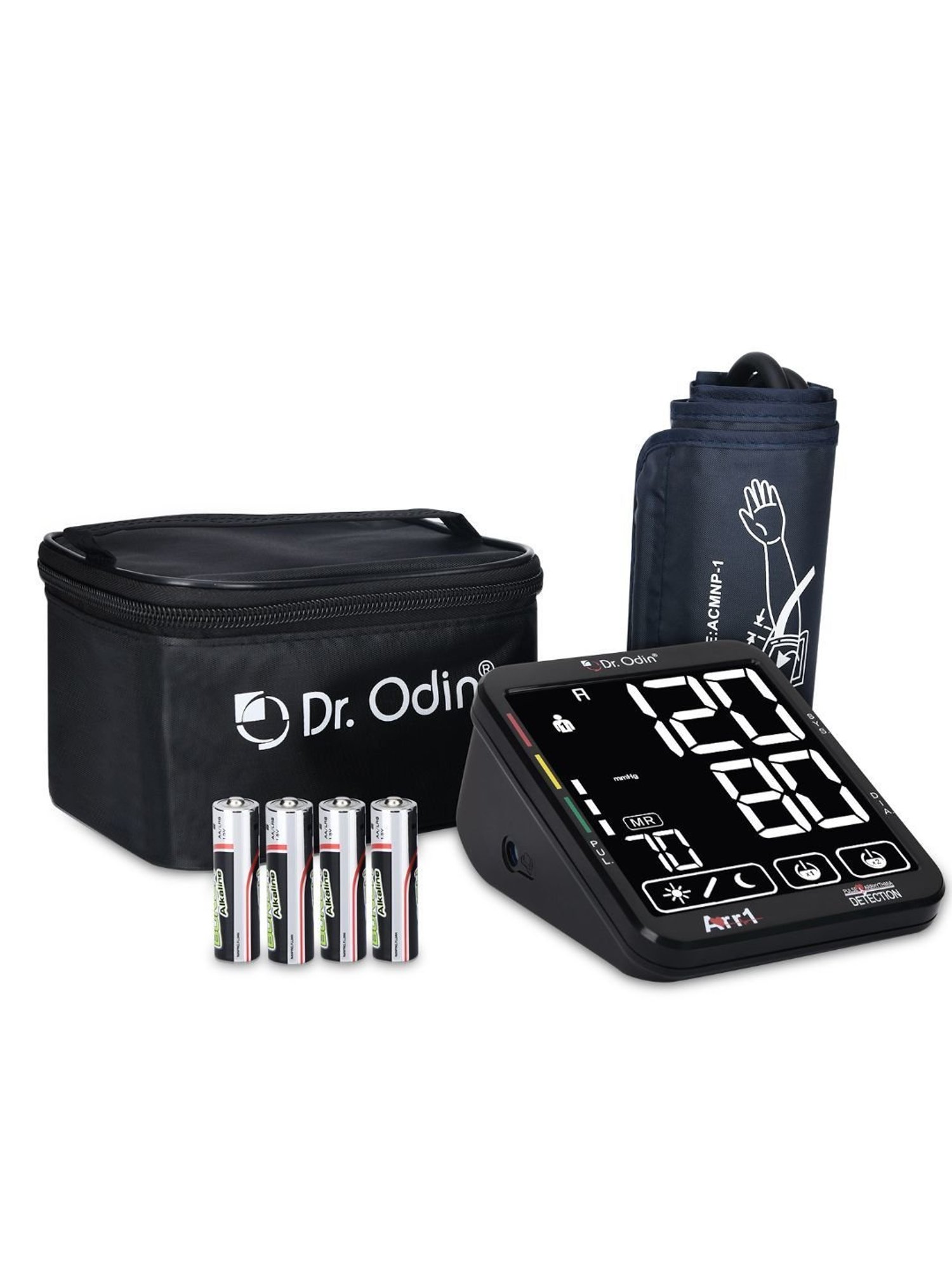 Dr. Odin BP156A-A Digital Blood Pressure Monitor Machine Plus (Black)
