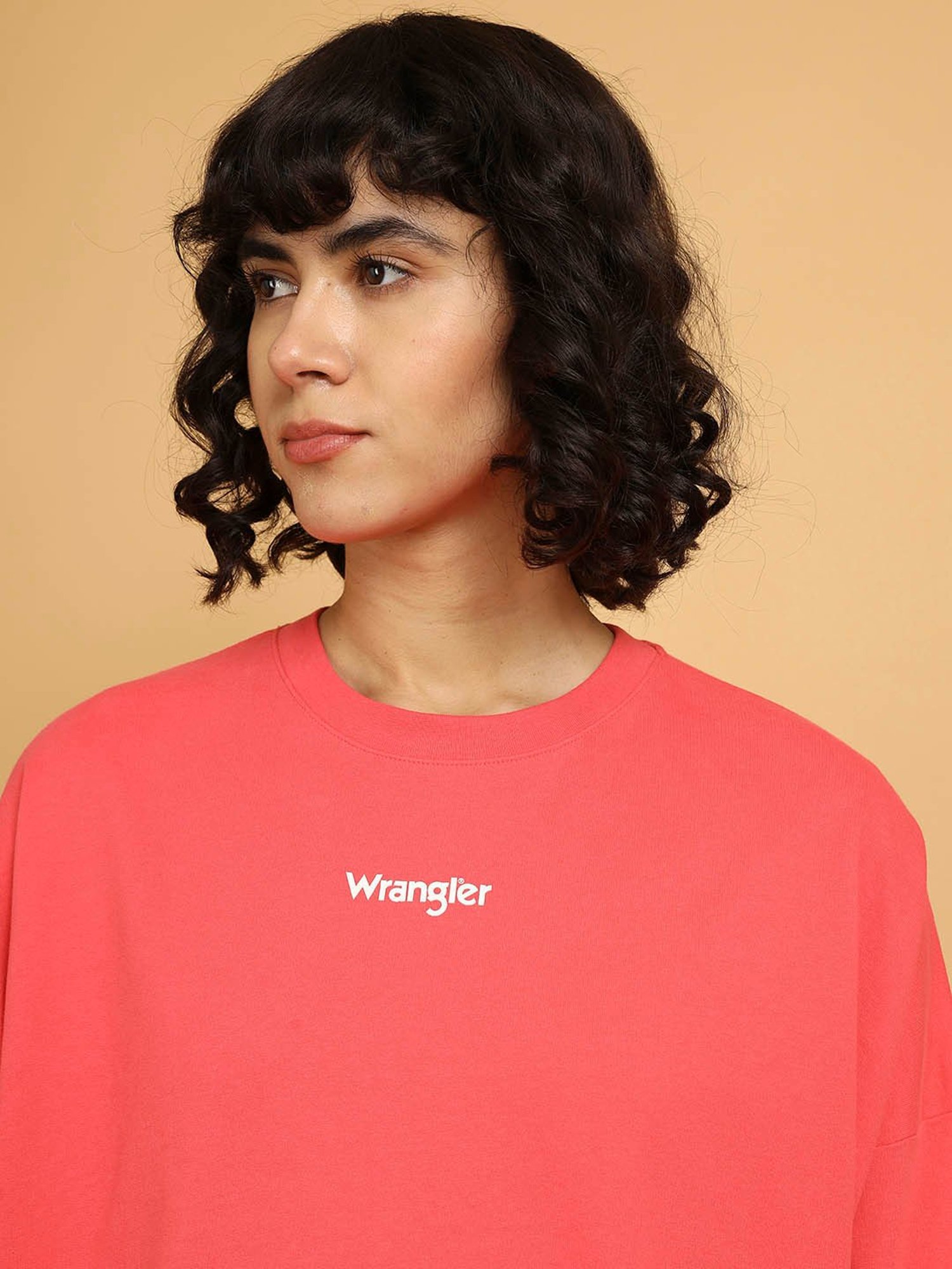Wrangler Pink Logo Print Pullover