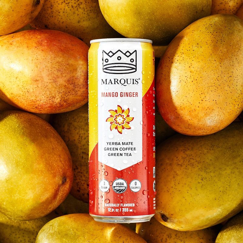 Marquis Yerba Mate Mango Ginger - 12 fl oz Can