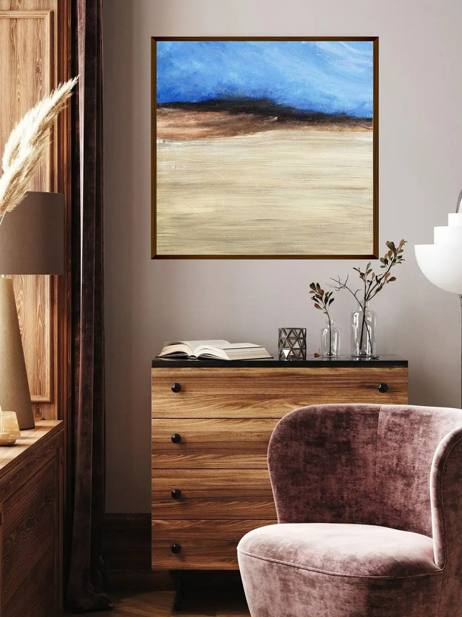 The Art House Abstract Multicolor Canvas Painting