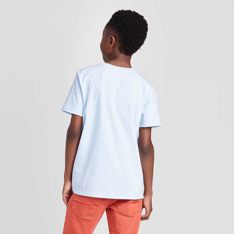 Boys' Short Sleeve Graphic T-Shirt - Cat & Jack™ Light Blue XXL