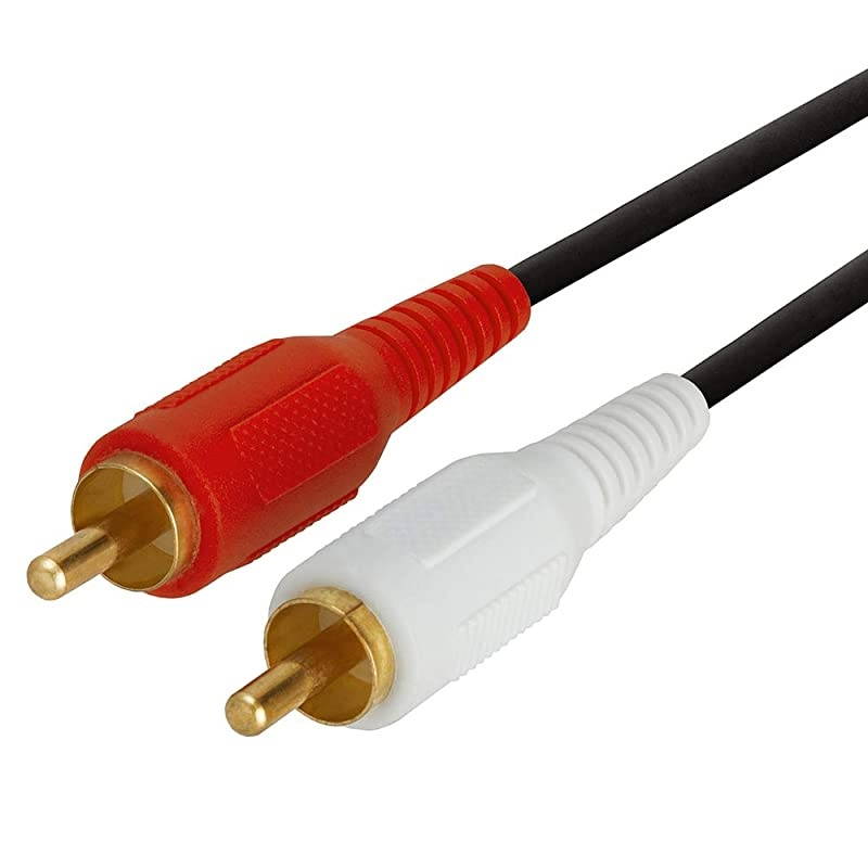 2 RCA Male to 2 RCA Male Stereo Audio Cable Double RCA Stereo CableCord Gold Plated for Home Theater HDTV AV Receivers Amplifiers Gaming Consoles HiFi Systems RCA Cable 12 FT