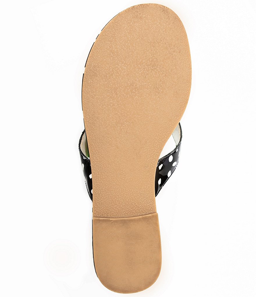 Jack Rogers Rowan Animal Dot Print Leather Thong Sandals