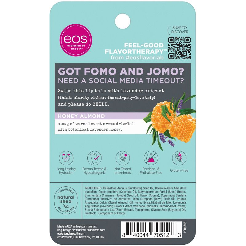 eos flavorlab Lip Balm Stick - Chill - Honey Almond - 2pk/0.28oz
