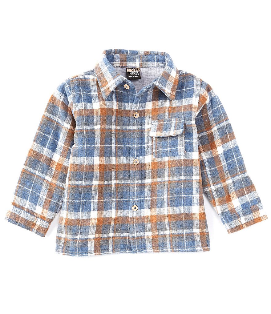 First Wave Baby Boys 12-24 Months Long-Sleeve Ribbed Henley Tee