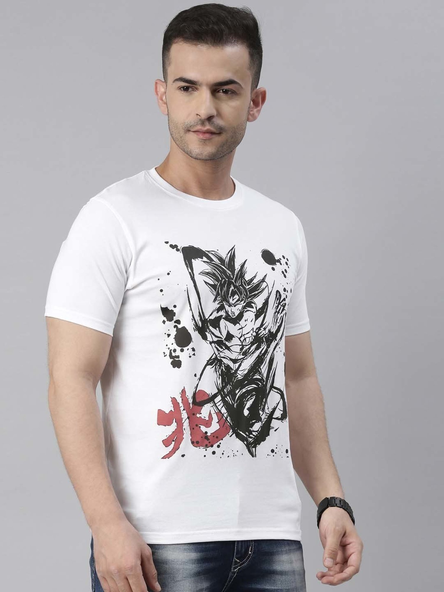 Bushirt White Cotton Crew T-Shirt