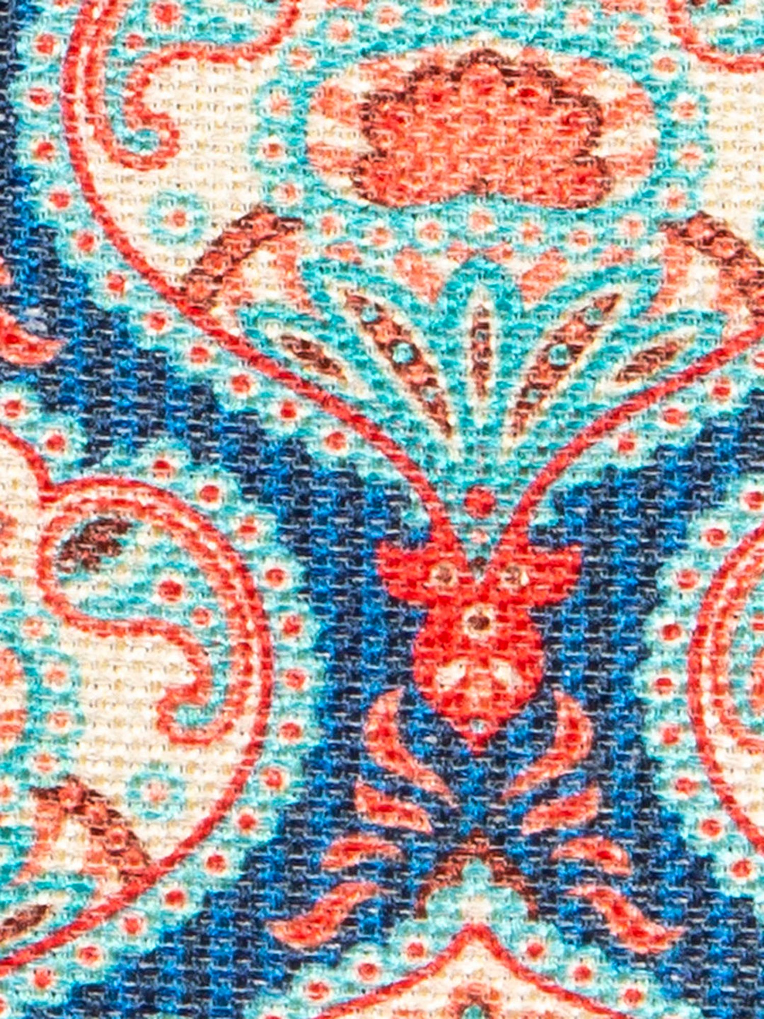 ZOUK Blue Printed Zip Around Wallet for Women