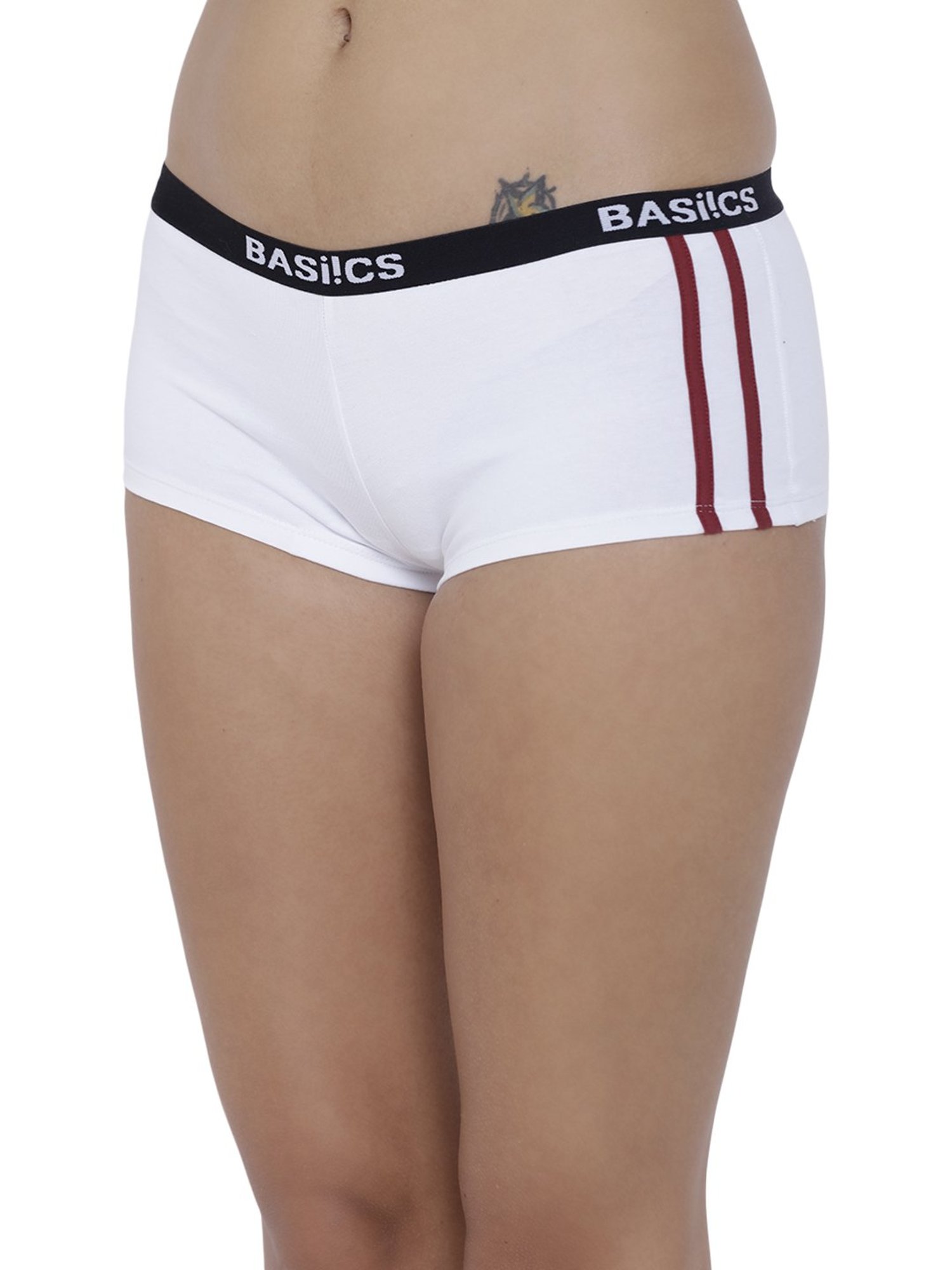 BASIICS by La Intimo White Boyshort Panty