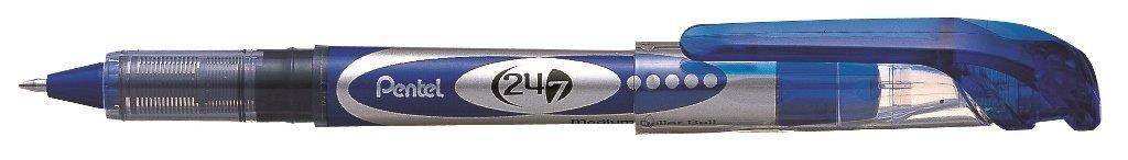 Pentel 24/7 Roller Ball Pen, 0.7mm Tip, Blue Ink Category: Rollerball Pens (BLD97-C) 12 Per Order