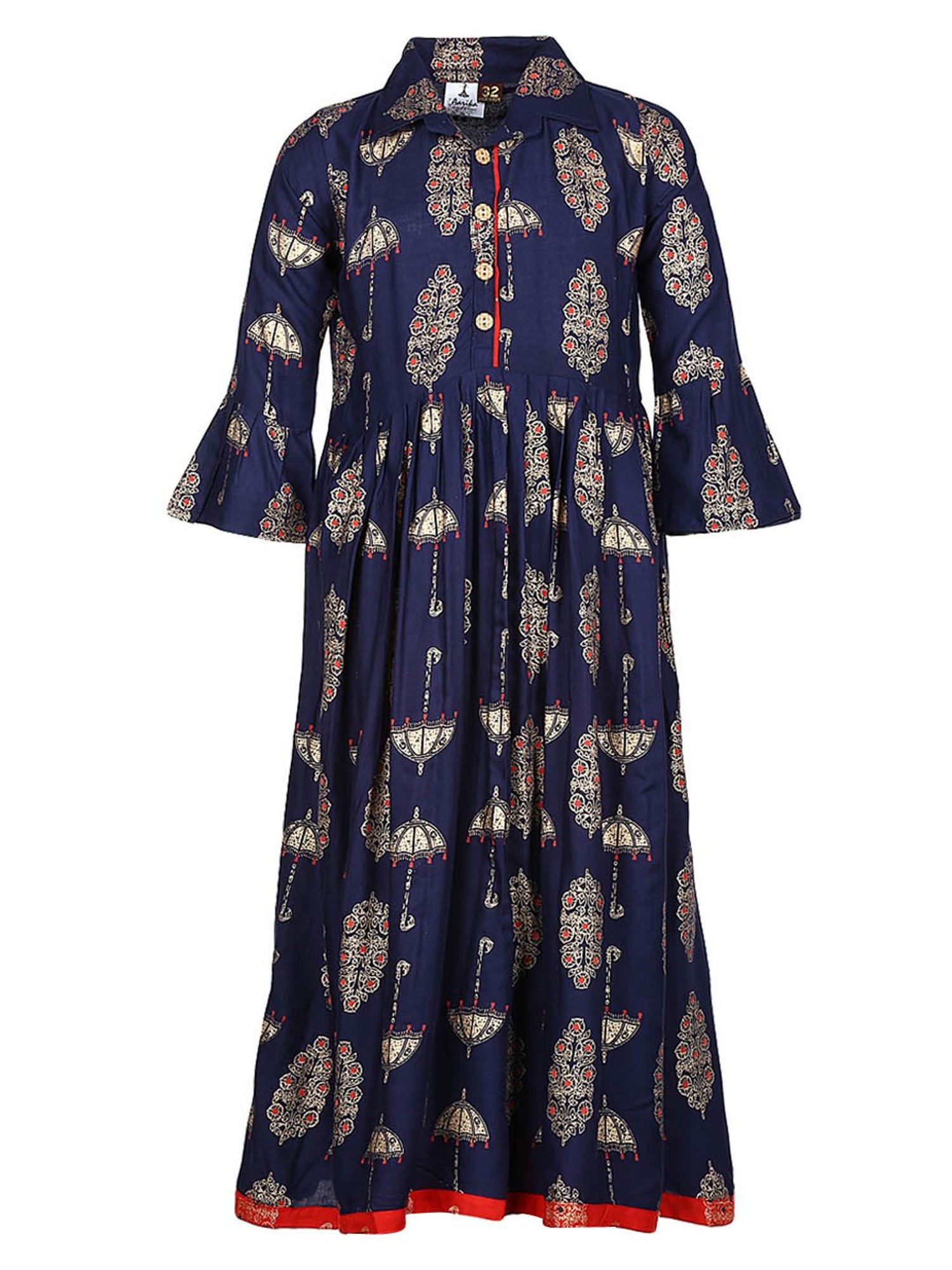 Aarika Kids Navy Printed Kurta